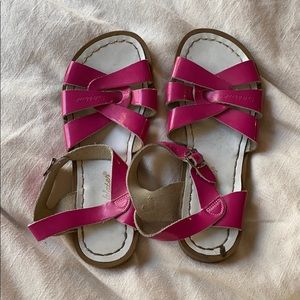 Hot pink salt water sandals